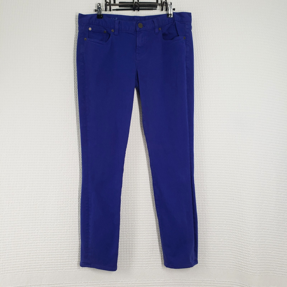 J. Crew Toothpick Ankle Jeans Womens 31 Purple Blue Low Rise Skinny Colorful